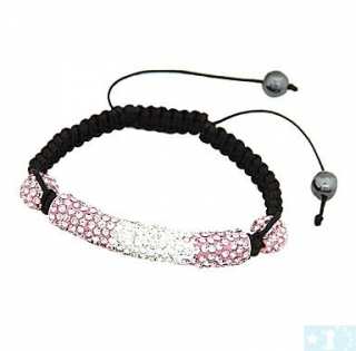 Grossiste, fournisseur et fabricant CB7/bracelet en cristal, macramé et Ematite noire véritable.(10 couleurs)