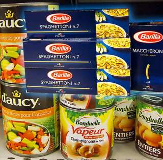 Palettes produits consommation courante