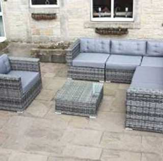 SALON DE JARDIN "BOSTON" EN WICKER