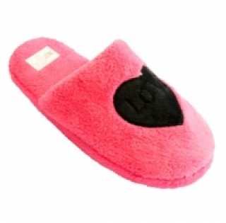 Pantoufles pour femme avec cœur imprimé Love dessus
