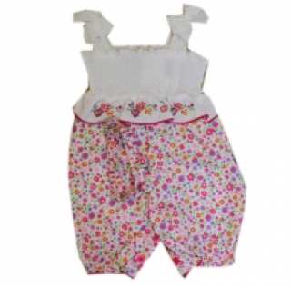 Ensemble salopette et bandeau pour bébé fille