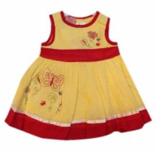 Robe bicolore bébé avec motif brodé