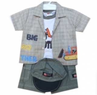 Ensemble chemise quatre pièces pour bébé garçon