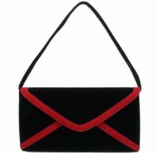 Sac de soirée enveloppe avec liseré contrastant