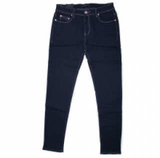 Jeans slim bleu foncé multipoche