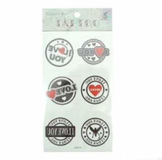 Tatouage autocollant I Love You