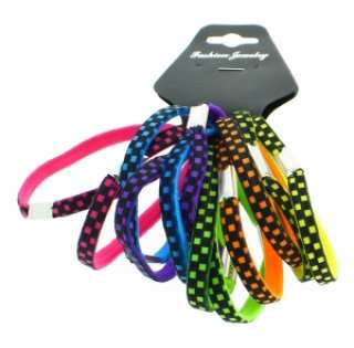 Élastique imprimé damier pour cheveux