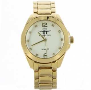 Montre en métal pour femme avec index en strass