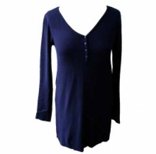 Pull long avec col V