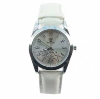 Montre bracelet enjolivée de motif floral