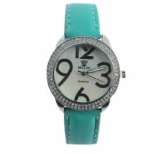 Montre bracelet sertie de strass pour femme