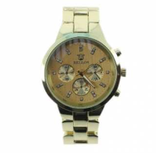 Montre métal doré avec trois compteurs