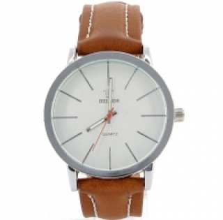 Montre-bracelet avec index en bâtonnet et mouvement quartz