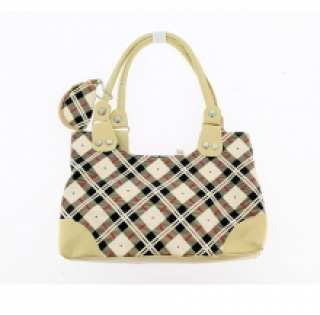 Petit sac à main à carreaux avec porte-monnaie