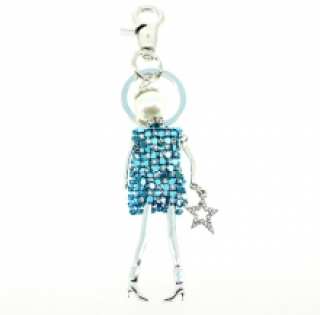 Porte-clé oené de strass