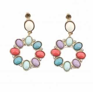 Boucles d’oreilles ornées de pierres