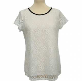 Top à dentelle avec noeuds au dos