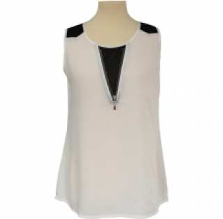 Top tendance avec zip devant