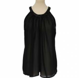 Top avec col pailleté et nœuds au dos