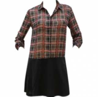 Robe à carreaux deux tons