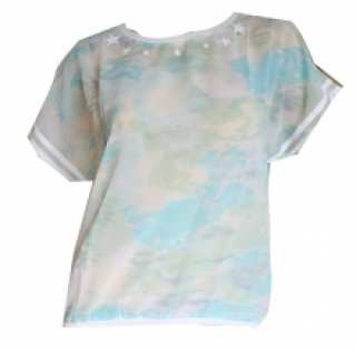 Top tacheté avec motif étoile