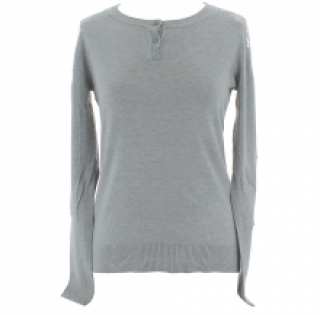 Pull tendance avec épaules à dentelles et col boutonné