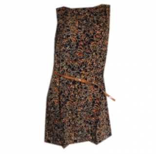 Robe imprimée fantaisie avec ceinture assortie