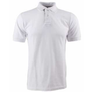 Polo homme uni blanc pur coton