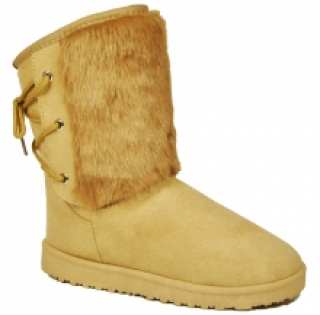 Bottines fourrées avec lacets à l’arrière