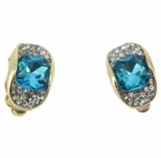 Boucles d’oreilles clips fantaisies parées de pierres