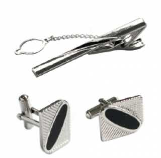 Coffret pince à cravate et boutons de manchette