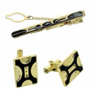 Coffret à cravate et boutons de manchette