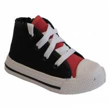 Baskets montantes avec renfort et zip côté