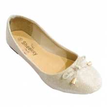 Ballerine façon reptile avec nœud décoratif dessus