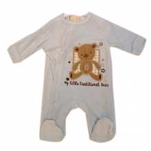 Grenouillère bébé ornée de motif brodé