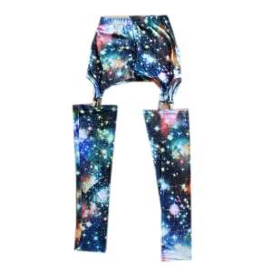 Leggins galaxies sexy avec jarretelles