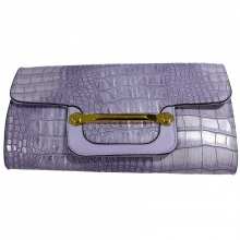 Pochette enveloppe en crocodile