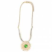 Collier en maille avec pendentif fleur