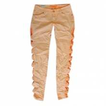 Pantalon rose orange paré de nœuds côtés