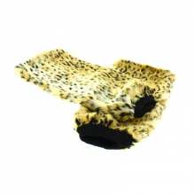 Guêtre léopardée en fausse fourrure