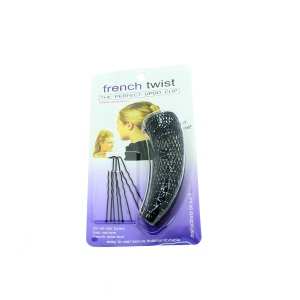 French twist avec une corne et 4 épingles pour un chignon banane parfait