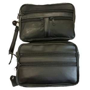 Pochette multipoche en cuir pour homme