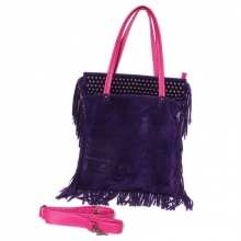 Sac à main cloutés et frangés