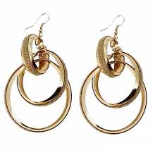Boucles d’oreilles pendantes rondes