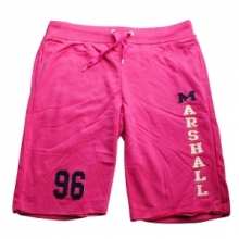 Short sport homme molletonné avec lien à nouer à la taille et logo Marshall 96 floqué devant