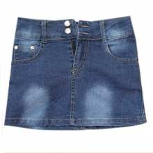 Jolie jupe jeans délavé pour fille