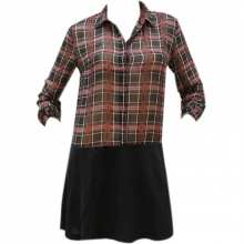 Robe à carreaux deux tons