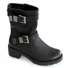 Bottines avec doubles brides bouclées