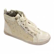 Baskets montantes incrustées de strass 