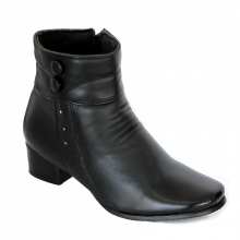 Bottines femme décorées de strass et boutons